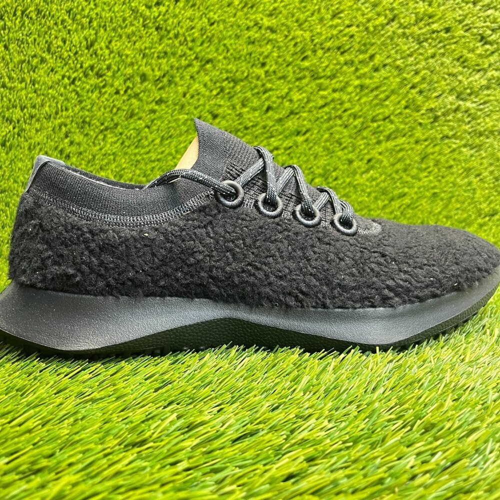 Allbirds Wool Dasher 2 Fluff Mens Size 13.5 Natural Black Running Shoes Sneakers